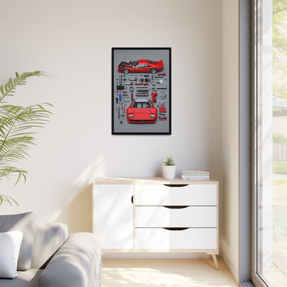 Prototype Classic Ferrari Framed Canvas