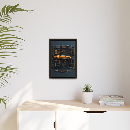 Bugatti Chiron Framed Canvas