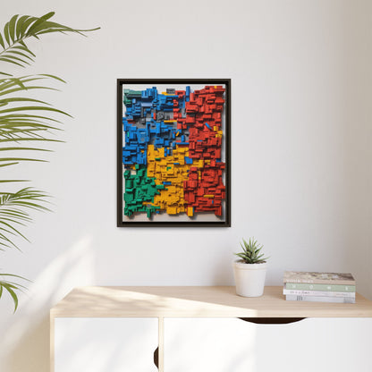 LEGO Blocks Framed Canvas