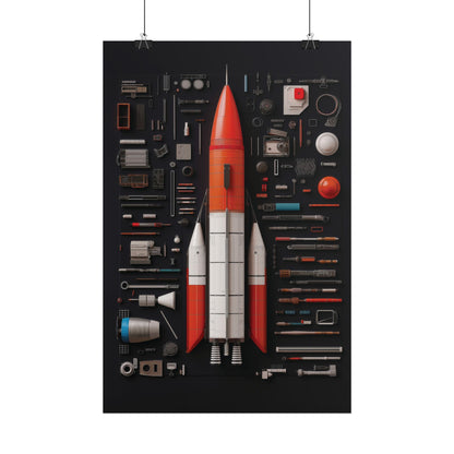 Classic Rocket Rolled Poster