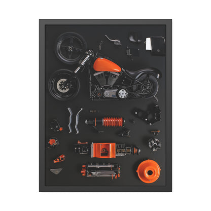 Orange Harley Framed Poster US