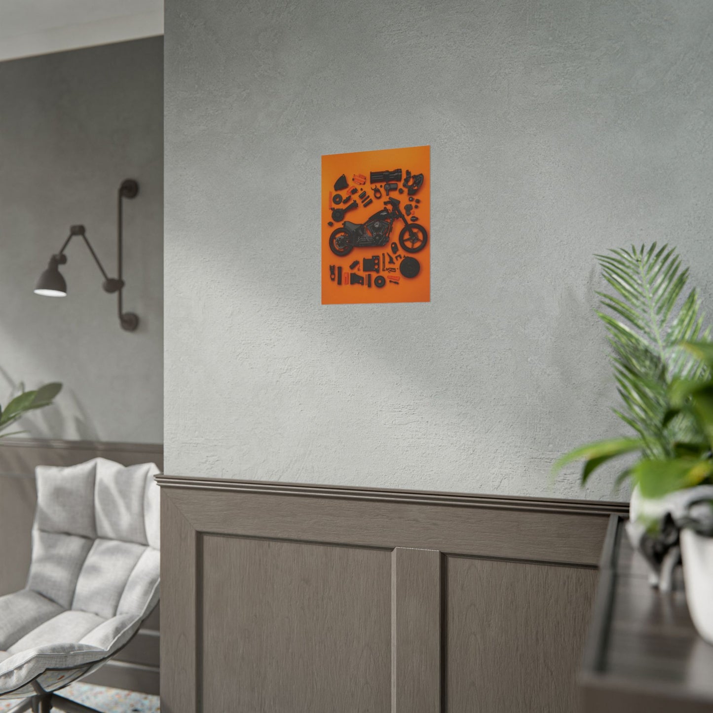 Black Harley Rolled Poster