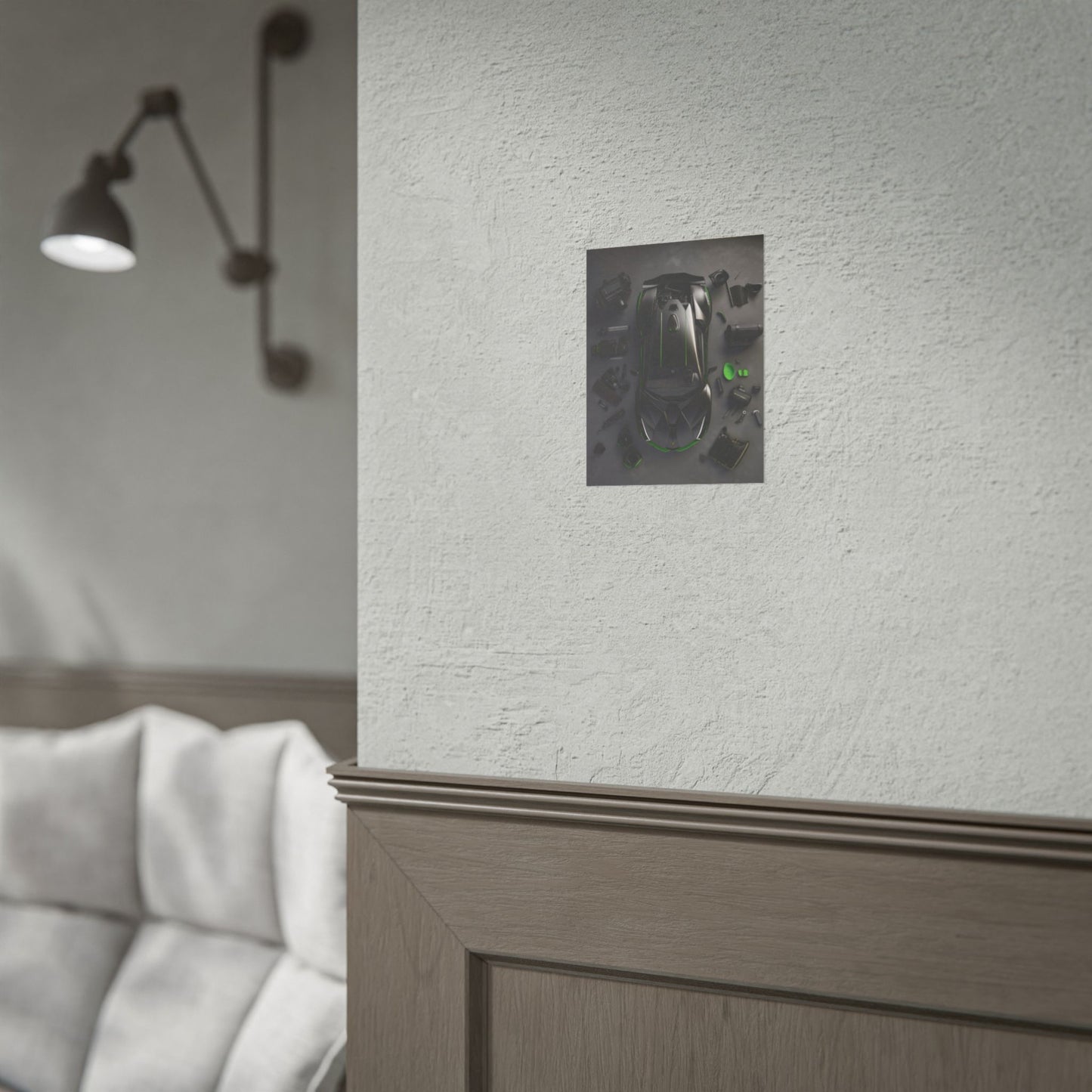 Black Lambo Rolled Poster