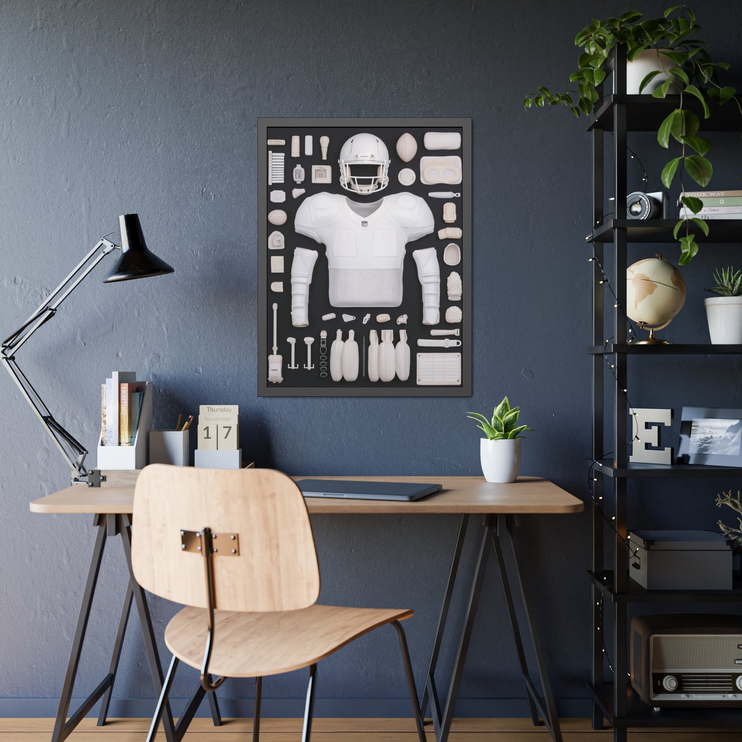 American Football black Framed Poster US