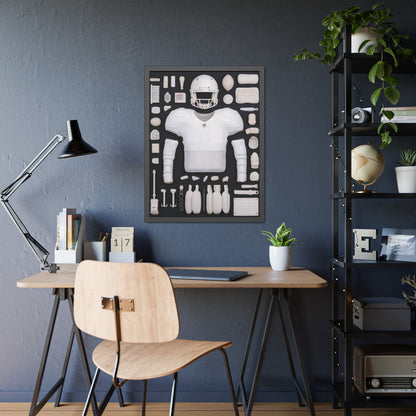 American Football black Framed Poster US