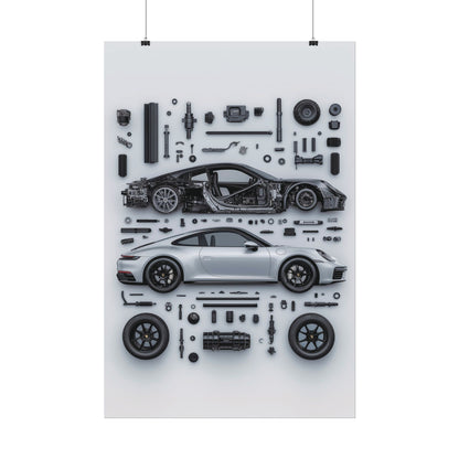 Porsche 911 992 Rolled Poster