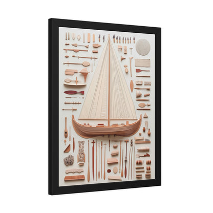 Viking Boat Framed Poster US