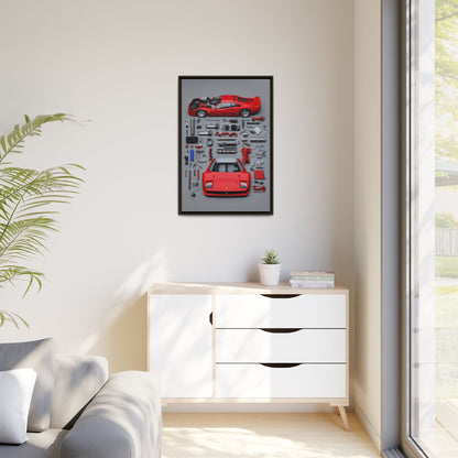 Prototype Classic Ferrari Framed Canvas