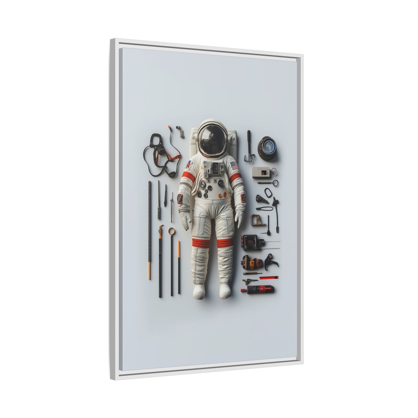 Astronaut Apollo Framed Canvas