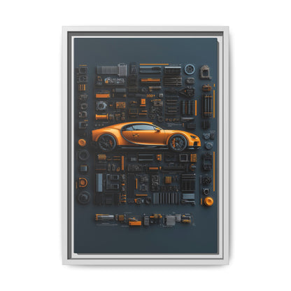 Bugatti Chiron Framed Canvas