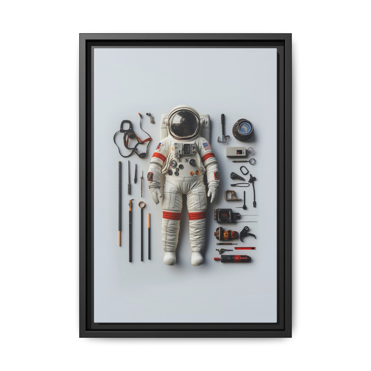 Astronaut Apollo Framed Canvas