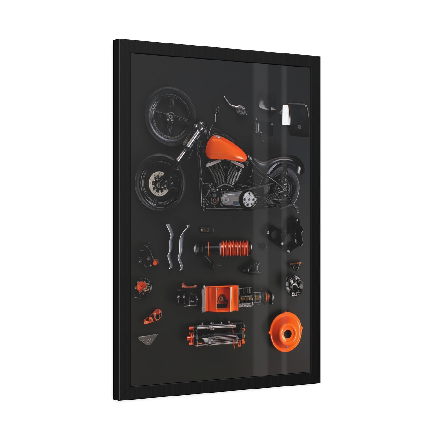 Orange Harley Framed Poster US