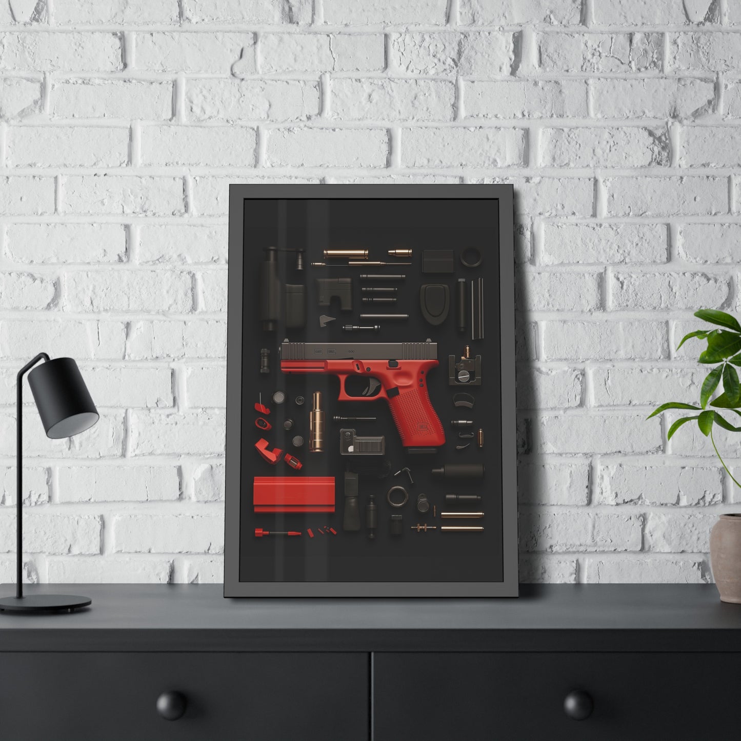 Red GunArt Framed Poster US