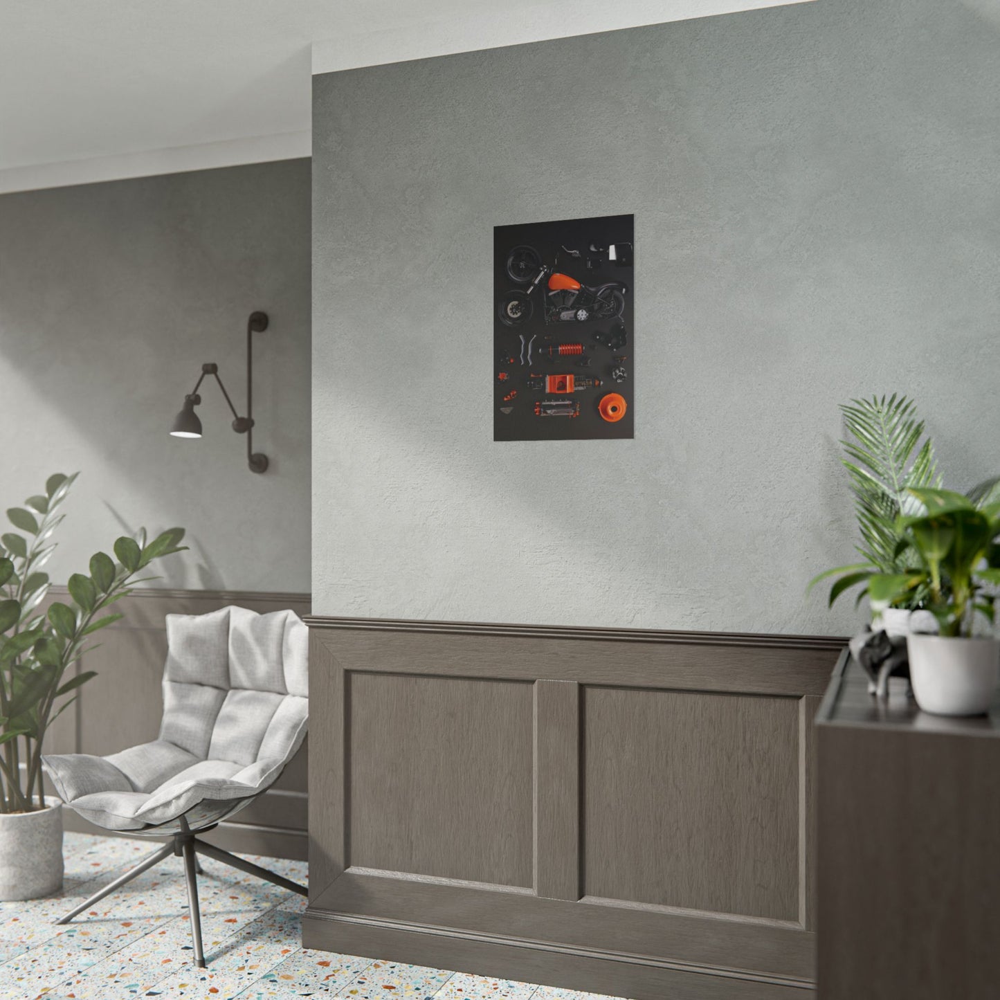 Orange Harley Rolled Poster