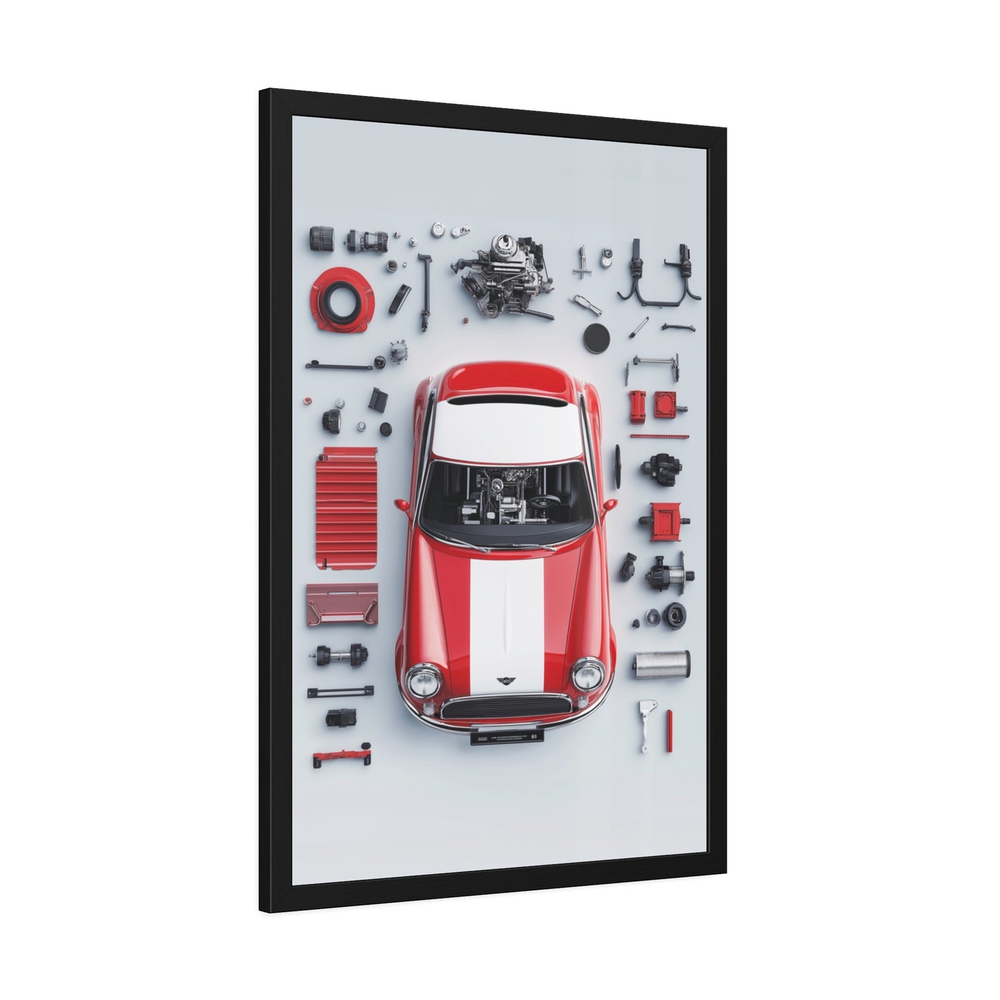 Mini Cooper Mod Framed Poster US