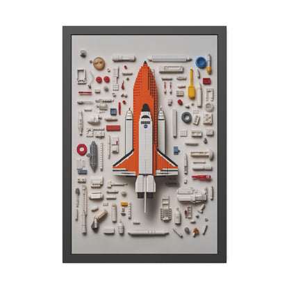 Space Shuttle LEGO Poster US