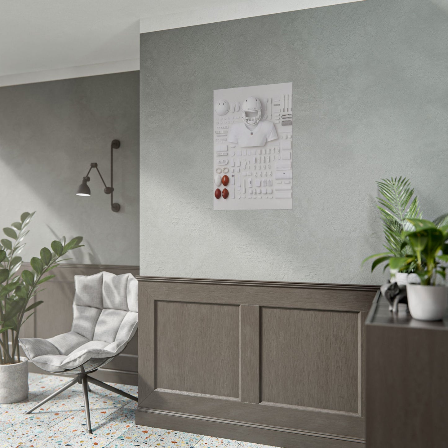 American Football Equipment Rolled Poster