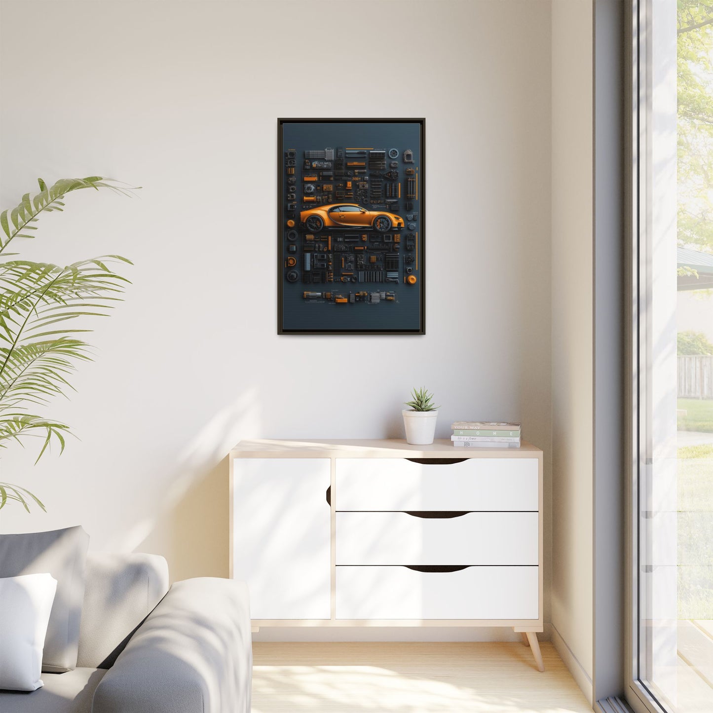 Bugatti Chiron Framed Canvas