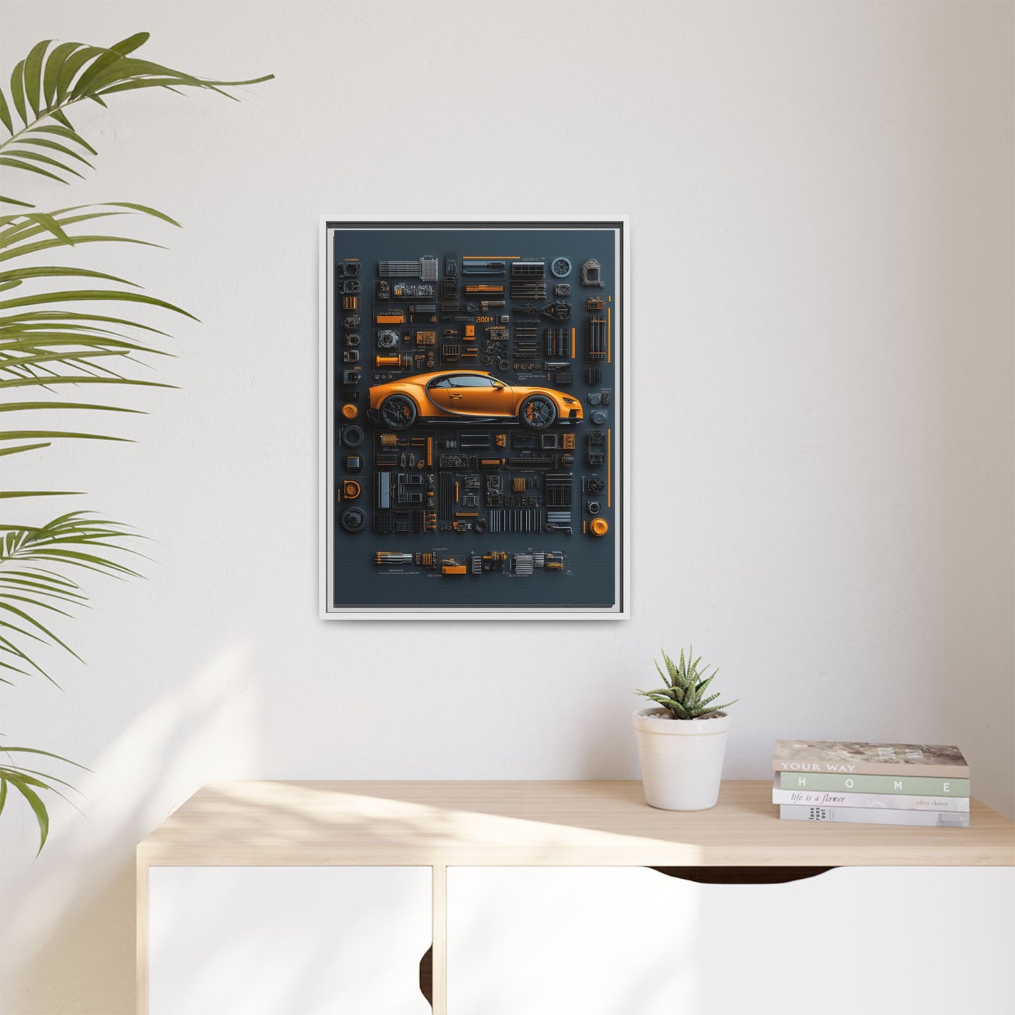 Bugatti Chiron Framed Canvas