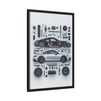 Porsche 911 992 Framed Canvas