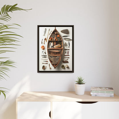 Fisher Boat Framed Canvas