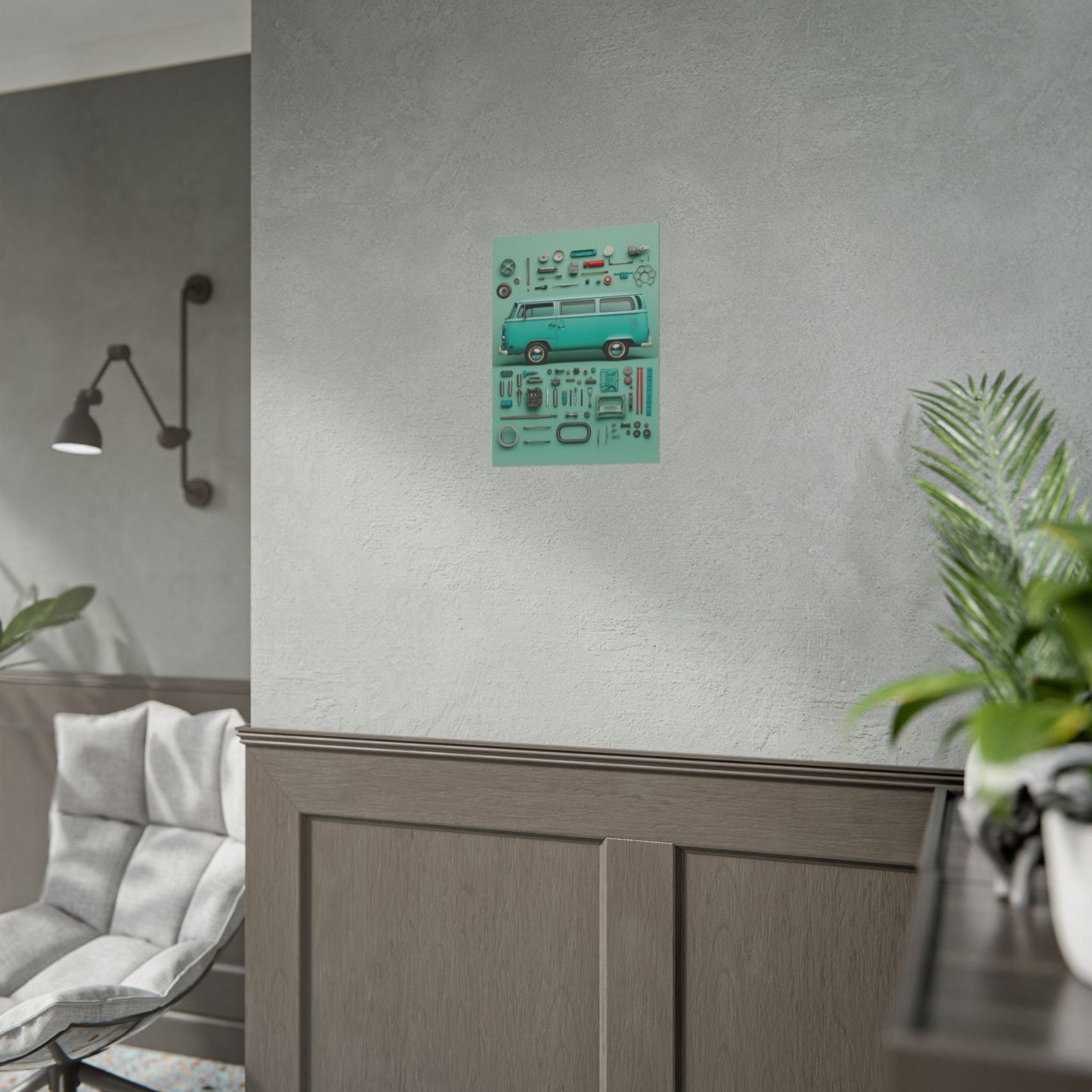 Blue Classic Van Rolled Poster