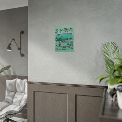 Blue Classic Van Rolled Poster