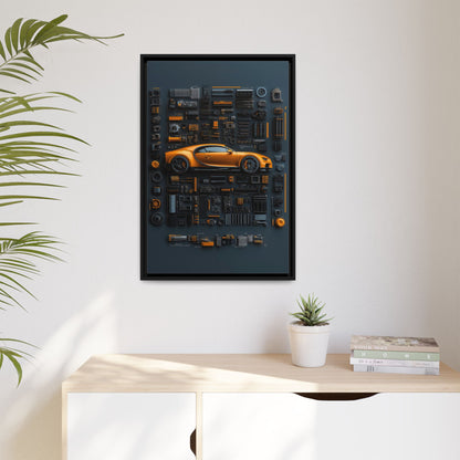Bugatti Chiron Framed Canvas