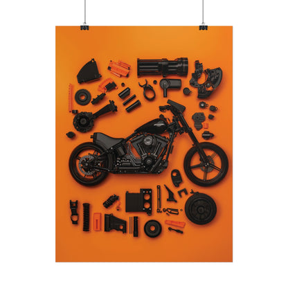 Black Harley Rolled Poster