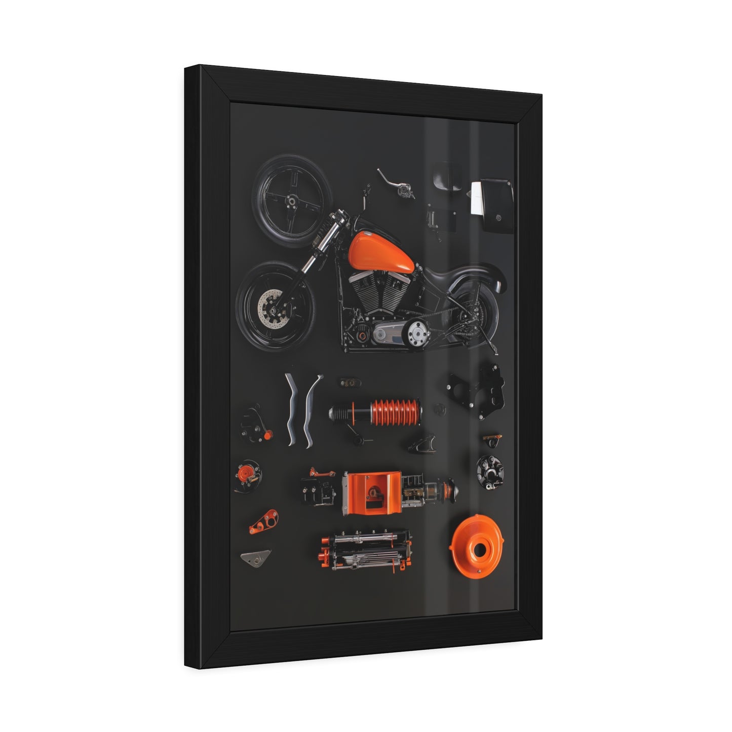 Orange Harley Framed Poster US