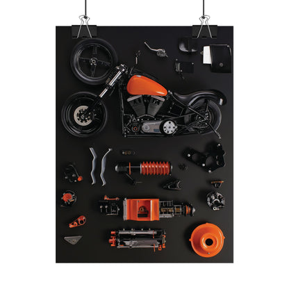 Orange Harley Rolled Poster