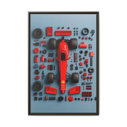 F1 Framed Canvas