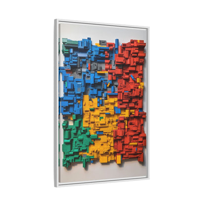 LEGO Blocks Framed Canvas