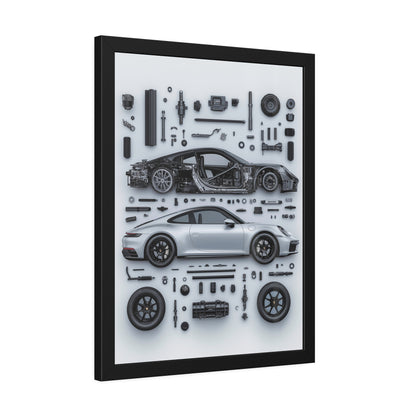 Porsche 911 992 Framed Poster US