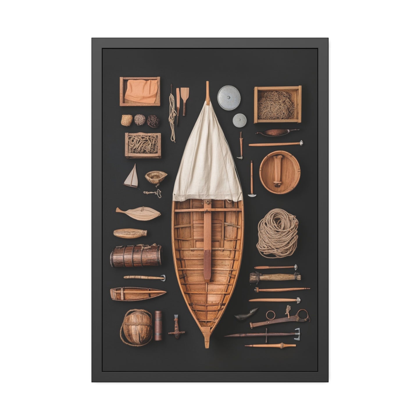 Wood Boat Framed Poster US