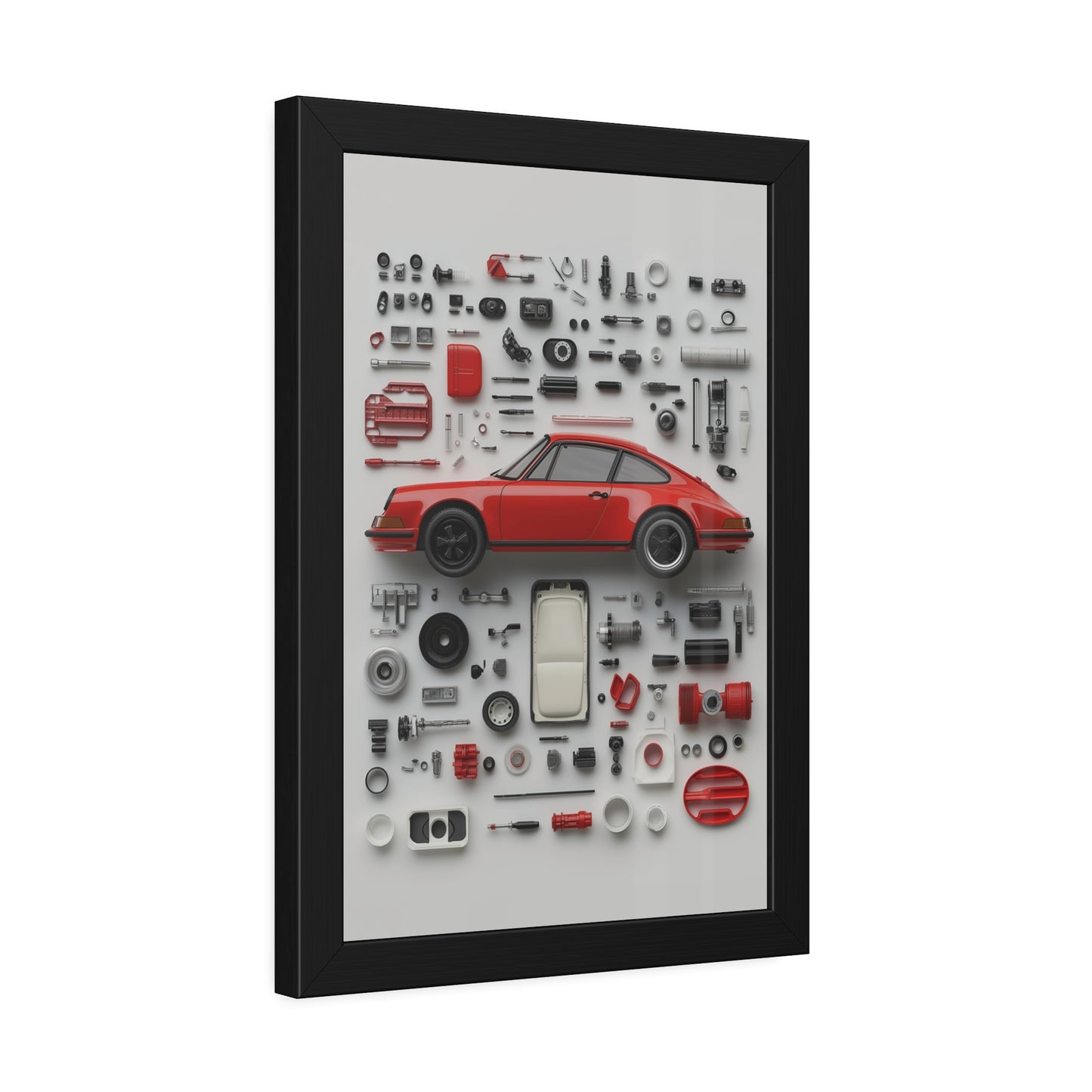 Red Classic Porsche Framed Poster US