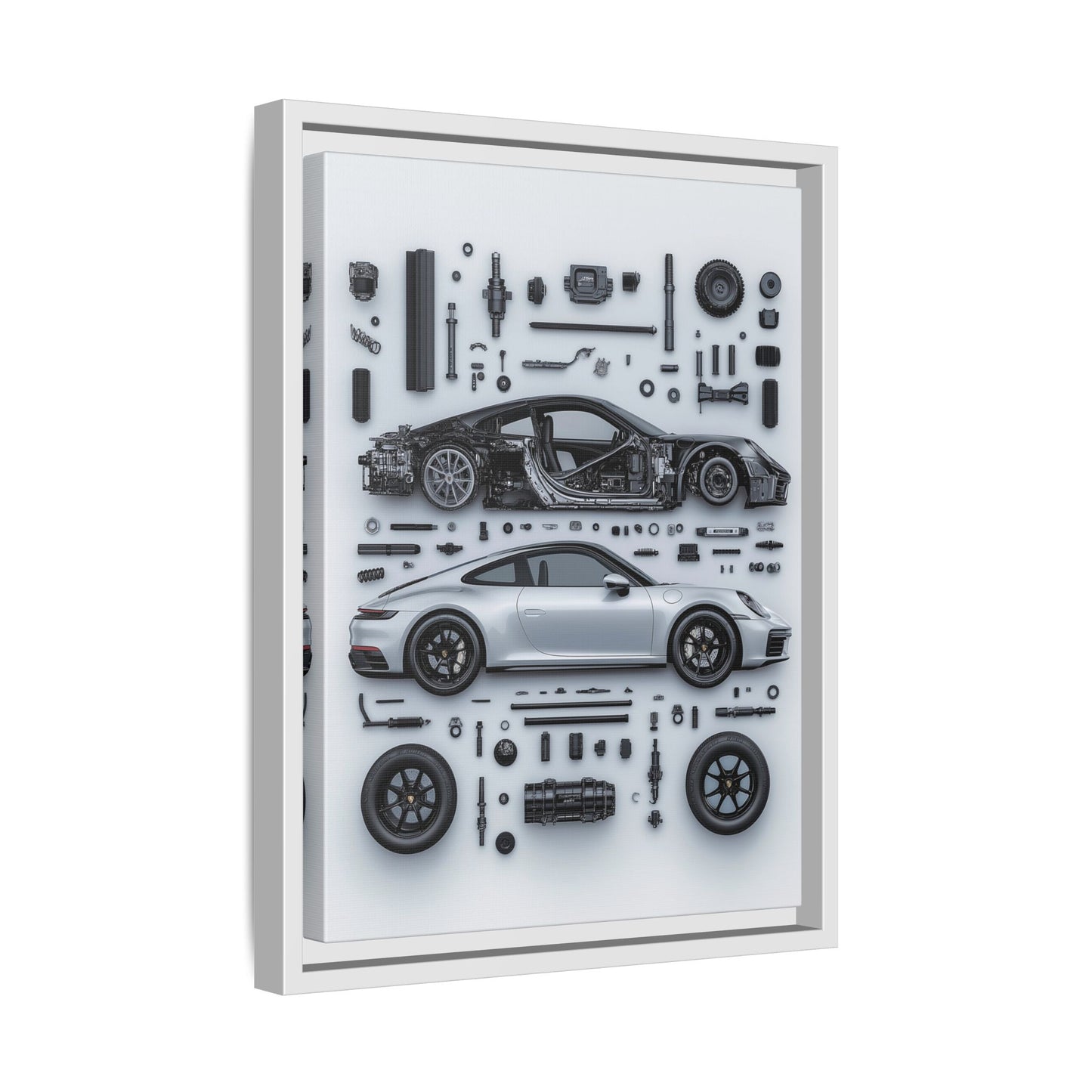 Porsche 911 992 Framed Canvas
