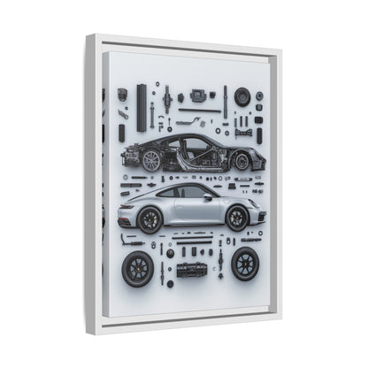 Porsche 911 992 Framed Canvas
