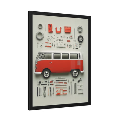 Red Classic Van Framed Poster US