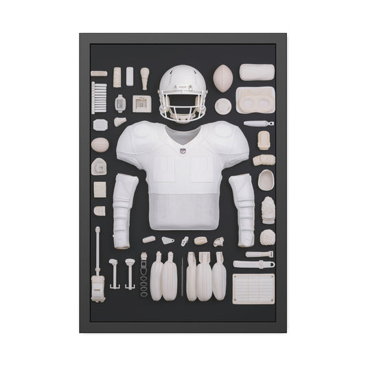 American Football black Framed Poster US