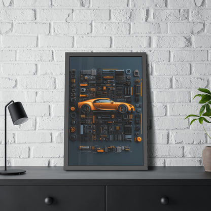 Bugatti Chiron Framed Poster US