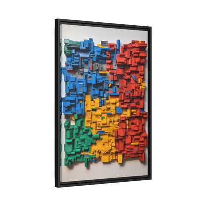 LEGO Blocks Framed Canvas