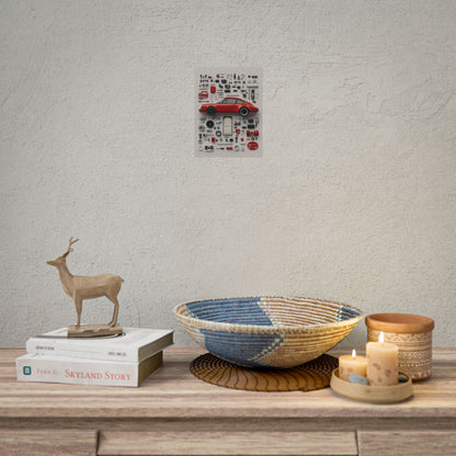 Red Classic Porsche Rolled Poster