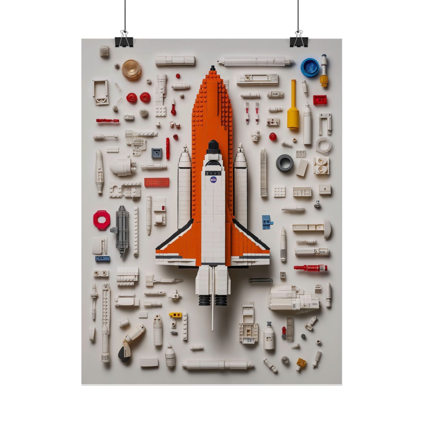 Space Shuttle LEGO Rolled Poster