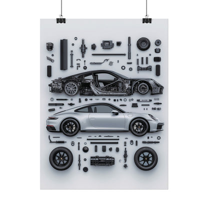Porsche 911 992 Rolled Poster