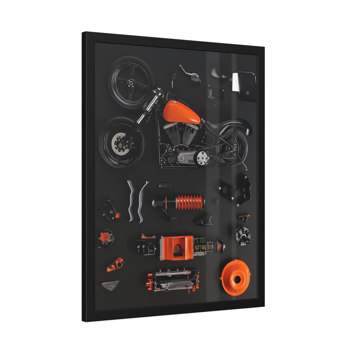 Orange Harley Framed Poster US