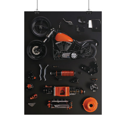 Orange Harley Rolled Poster