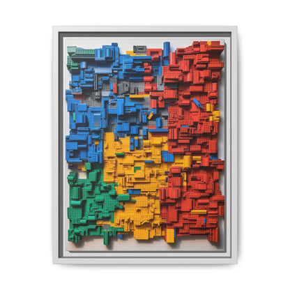 LEGO Blocks Framed Canvas