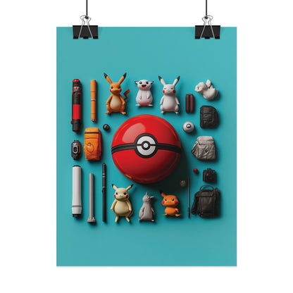 Pokemon kit Rolled Poster