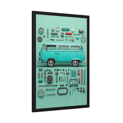 Blue Classic Van Framed Poster US